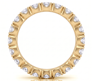 Bague d'éternité en diamant, taille brillant rond, bijoux fins classiques, bague de fiançailles - Product Image 3