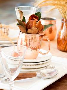 Copper cocktail mug collection bamboo garden beverage <b>cups</b> <b>reusable</b> premium drink serving durable mugs finish - Product Image 2