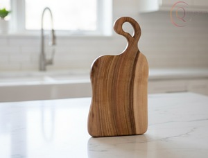 Planche à découper en bois naturel pour une cuisine saine, structure durable avec finition sécurisée pour les couteaux et de qualité alimentaire - Product Image 2