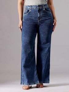 Abdul Royal World Export Women's <b>Boot</b> Cut Mid-Rise Denim Jeans Soft Breathable Cotton Fabric Vintage Design Color Fade Proof - Product Image 2
