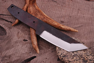 Couteau de chasse artisanal en acier inoxydable Pasha Enterprises, lame vierge, manche en cuir, étui, couteaux de survie et de filetage pour l'extérieur - Product Image 4