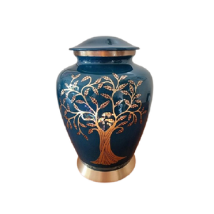 Urnes funéraires en laiton de qualité supérieure AG Metal Exports pour adultes, mini urnes commémoratives 3-4L modernes pour humains, animaux domestiques (chats, chiens) - Product Image 1