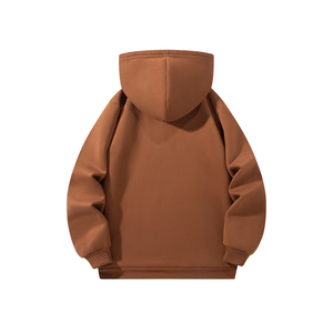Custom Men's <b>Hooded</b> Hip Hop Tracksuit Zip-Up 100% Cotton Fleece Full Sleeve Solid Color Casual Regular Fit Winter Wear <b>Towel</b> - Product Image 2