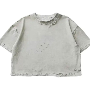 Camisetas Premium para Hombre con Lavado Ácido, Algodón Grueso, Logotipo Personalizado, Servicio OEM al por Mayor, Fabricación Directa de Fábrica - Product Image 4
