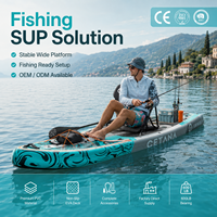 Nouvelle conception de planche de SUP gonflable pour la pêche, planche de pêche flottante, bateau, sports nautiques, planche de SUP gonflable, fabricant de matériel de pêche