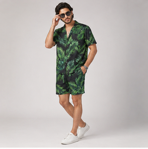 Chemises de plage imprimées personnalisées Hawaïennes pour hommes – Coupe ample, manches courtes, boutonnées, motif floral tropical, idéales pour les vacances d'été et la plage - Product Image 4