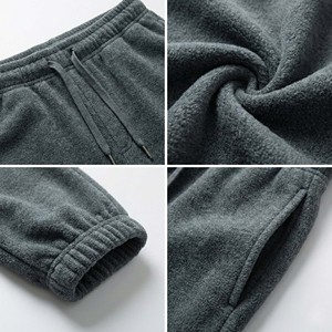 Pantalones Deportivos Premium para Hombre, de Algodón Grueso, Corte Holgado, Pierna Ancha, Forro de Felpa Suave, Estilo Lujoso y Formal - Product Image 4