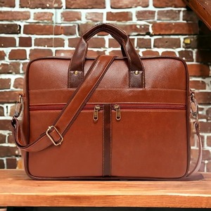 Bolso Mensajero Cuadrado de Cuero Genuino Hecho a Mano para Hombre - Bolso Cruzado Clásico de Bajo Costo para Portátil, Oficina y Viajes - Product Image 2