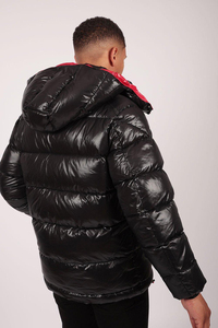Veste matelassée à capuche ajustable avec logo personnalisé pour homme, veste matelassée en latex de haute qualité, veste matelassée d'hiver pour extérieur, veste matelassée durable - Product Image 2