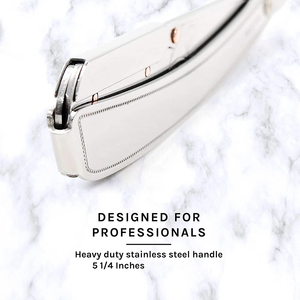 Herramientas de Barbería, Navaja de Afeitar con Mango de Acero Inoxidable, Navaja de Afeitar Plegable de Filo Recto, Navaja de Afeitar Recta para Barbería - Product Image 6