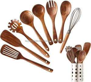 Las Mejores Cucharas de Madera, Accesorios de Cocina, Utensilios de Cocina, Juego de 6 Espátulas y Cucharas de Madera de la India - Product Image 1