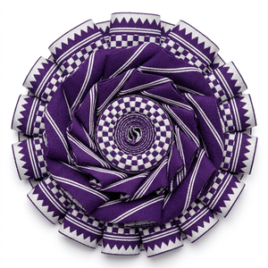 Ruban Jacquard Neelkamal Industries 31 mm, motif argenté violet profond, garniture en tissu métallique pour accessoires de confection et artisanat - Product Image 3