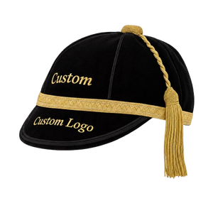 Casquette d'honneur réglable en velours avec passepoil métallique doré, franges, respirante, pour le cyclisme, les sports, les activités de plein air et les voyages - Product Image 4