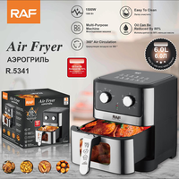 Friteuse à air RAF R.5341 1500W 6L, commande manuelle, minuterie mécanique 360 °   Appareil de cuisine domestique à circulation d'air, 80 % moins d'huile, facile à nettoyer