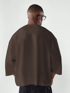 เสื้อยืดโอเวอร์ไซส์ทรงหลวมสำหรับผู้ชาย ผ้าฝ้ายเนื้อนุ่ม ปรับแต่งได้เต็มที่ ราคาประหยัด - Product Image 2