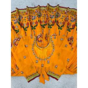 ด้ายจอร์เจียแบบเส้นพร้อมกางเกงสำหรับใส่ทำงานมีลำดับสีเหลือง - Product Image 2