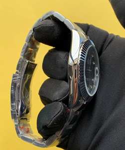 Reloj de Pulsera BOJ Plain R.O.L.E.X.08 de Moda con Esfera Negra, Acero Inoxidable, Movimiento Mecánico Automático, Totalmente Blanco, Precio Bajo - Product Image 3