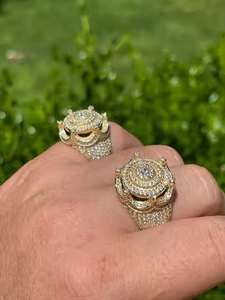 Bague Moissanite Plaqué Rhodium Style Hip-hop, Vente Flash, Testée et Approuvée, Excellent Cadeau pour Hommes et Femmes, Directement d'Inde - Product Image 4