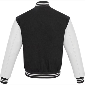 Custom Men's Winter High Street Style Varsity <b>Jacket</b> with Stand Collar Front Embroidery Logo <b>Patches</b> & Letterman Customization - Product Image 1