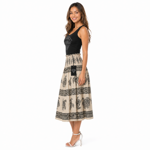 Women Hawaiian Beach Floral New Maxi Skirt Tropical Island Autumn Vacation Casual Lightweight Breathable Flowy Natural - Product Image 4