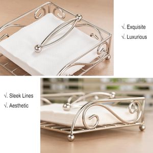 Porta Servilletas Moderno Vertical de Metal con Diseño de Diamantes, Dispensador Decorativo de Servilletas, Organizador de Mesa para Cócteles y Comedor - Product Image 2