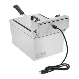 Friteuse électrique à réservoir unique en acier inoxydable EH101V 8,5 QT/8 L avec robinet bleu, 1700 W max, grande capacité 12,5 QT/11,8 L - Product Image 6
