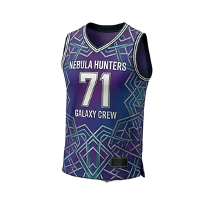 Custom <b>Mens</b> Basketball Sublimated Birdseye <b>Mesh</b> Team Tank <b>Top</b> Front Logo Breathable Quick Dry Jersey 100% Polyester V-neck - Product Image 1