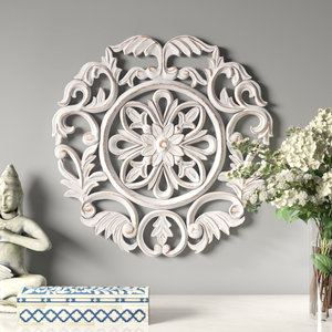 Dernier panneau mural en bois sculpté, design antique, finition parfaite et taille standard. - Product Image 1