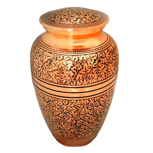 Urnes funéraires pour adultes en laiton de haute qualité avec gravure complète, finition or et noir, pour cendres humaines. - Product Image 6