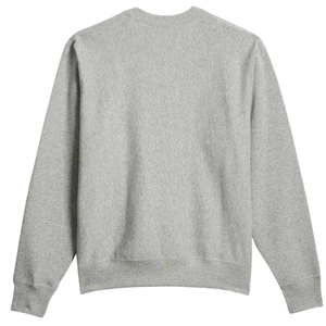 เสื้อสเวตเชิ้ตคอกลมผู้ชายทรงหลวม ผ้าฟลีซ สีเทาเฮเธอร์ เนื้อนุ่ม อุ่นสบาย สวมใส่สบายๆ แขนยาว พรีเมียม คุณภาพเยี่ยม - Product Image 3