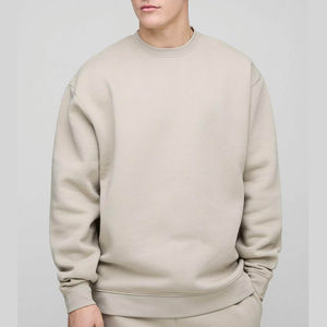 เสื้อสเวตเชิ้ตผู้ชายทรงโอเวอร์ไซส์ ดีไซน์ใหม่ คุณภาพสูง ผลิตจากผ้าฝ้ายผสม ราคาโรงงาน รับผลิตแบบ OEM ODM - Product Image 1