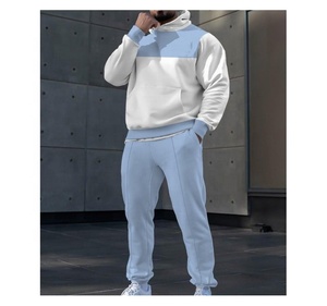 Conjunto de pantalones de chándal para hombre, chándal de gran tamaño en blanco, chándales para hombre con logotipo personalizado - Product Image 2