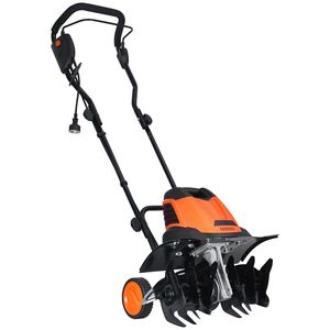 Motozappa Elettrica con Cavo da 12 Amp, Larghezza di Lavorazione 18'', Profondità 3.94'', Denti in Acciaio Mn, Larghezza di Lavorazione 18'', Profondità 3.94'' - Product Image 1