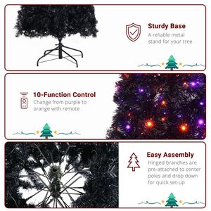 Albero di Natale Automatico in PVC da 2,1 m a Forma di Cappello da Mago, 1050 Rami, 400 Luci, 10 Funzioni, Telecomando per Esposizioni Festive - Product Image 3