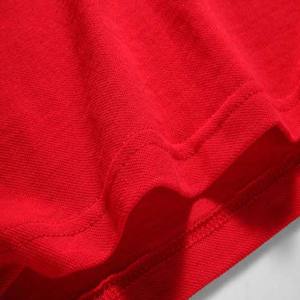 Chemise de golf pour femmes à manches courtes, logo personnalisé, tricotée, décontractée, 100% coton, séchage rapide, vente en gros, best-seller, couleur rouge - Product Image 5