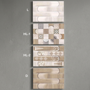 Azulejos de Pared de Cerámica Digital para Baño y Cocina, Marca Vistaar, 20x30cm, Acabado Brillante, Diseño de Lujo en Negro y Dorado - Product Image 1
