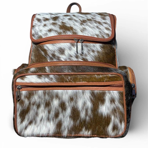 Luxury Hair-On Leather <b>Backpack</b> Handmade Cowhide Travel Laptop Bag Custom Logo Wholesale Supplier Bulk LHBP-0031 - Product Image 1