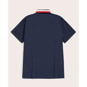 T-shirt décontracté en tissu doux, séchage rapide, anti-boulochage, respirant, écologique, col montant, coupe oversize, 100% coton 180g, 220g - Product Image 4