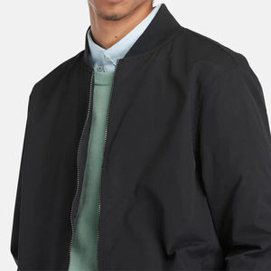 Sports Style Black Bomber <b>Jacket</b> Zipper <b>Long</b> Sleeve <b>Men's</b> Anti-UV Windproof Quick Dry 100% Polyester in Best Quality - Product Image 5