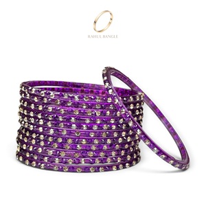 Bracelets tendance en perles de verre violettes de style cachemire pour femmes, parfaits pour les mariages et les occasions festives, à prix de gros - Product Image 2