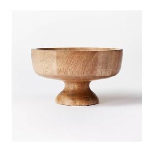 Tazón de chocolate clásico de madera con acabado de vetas de madera natural para un estilo de mesa tradicional y moderno - Product Image 2