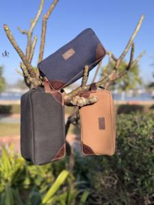 New Arrival Genuine Leather Zipper <b>Men</b> & Women <b>Toiletry</b> Organizer Travel Cosmetic real Leather Makeup <b>Bags</b> With Handle - Product Image 5