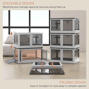 "<b>3</b> Pack Collapsible Plastic <b>Storage</b> <b>Bins</b> with Lids Wheels 32 Gal Capacity Crisp White Finish" - Product Image 5