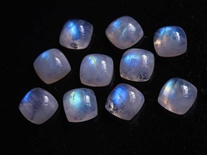 <b>Top</b> High Quality Natural <b>Rainbow</b> Moonstone Cushion Cabochon Loose Gemstone Jewelry Making Flat Wholesale Manufacturer Bulk Craft - Product Image 3