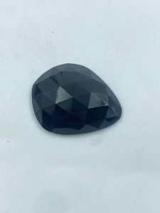 Piedra de ónix negro tallada en forma de pera, gema mineral suelta de 27.70 quilates - Product Image 5