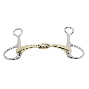 Bridon Baucher Tough Tack en Acier Inoxydable à Bouche Roulée avec Double Incrustation en Cuivre 12,5 cm – Durable, Haute Qualité, Multifonctionnel pour l'Équitation - Product Image 2
