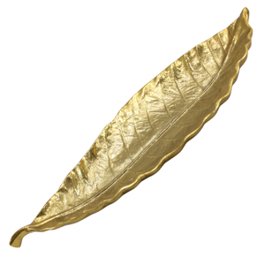 New Modern Aluminum Metal Shiny Gold NIckel Leaf <b>Tray</b> for Dining Tableware Leaf Metal Platter for Serving Handmade - Product Image 2