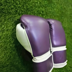 Gants de boxe professionnels TRIVEERS sur mesure de haute qualité en cuir véritable et cuir PU respirant avec fermeture à lacets pour la lutte - Product Image 5