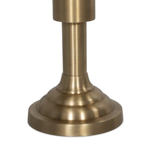 Lámpara de Mesa Moderna de Latón de Lujo con Pantalla de Lino Premium Extraíble, Iluminación Ecológica Lista para Diwali para Dormitorio y Sala de Estar - Product Image 3