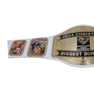 เข็มขัดแชมป์ผู้บริจาคคริสต์มาสรายใหญ่ที่สุด รุ่นพิเศษ Save A Life Outreach ฉบับจำกัด  ของสะสมสำหรับนักสะสมเข็มขัดมวยปล้ำ - Product Image 4